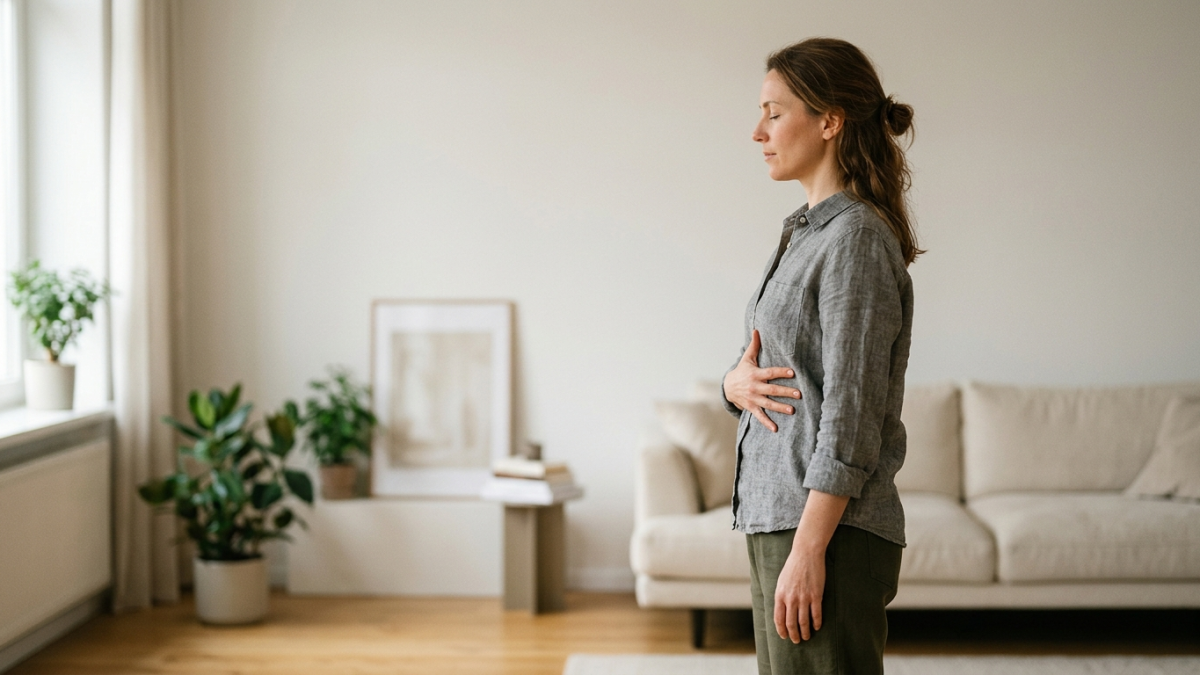 exercice de posture et respiration pour ventre plat après 40 ans