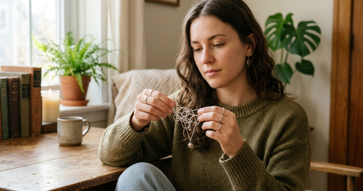 Collier qui s’emmêle : vraie signification spirituelle ou simple physique ?